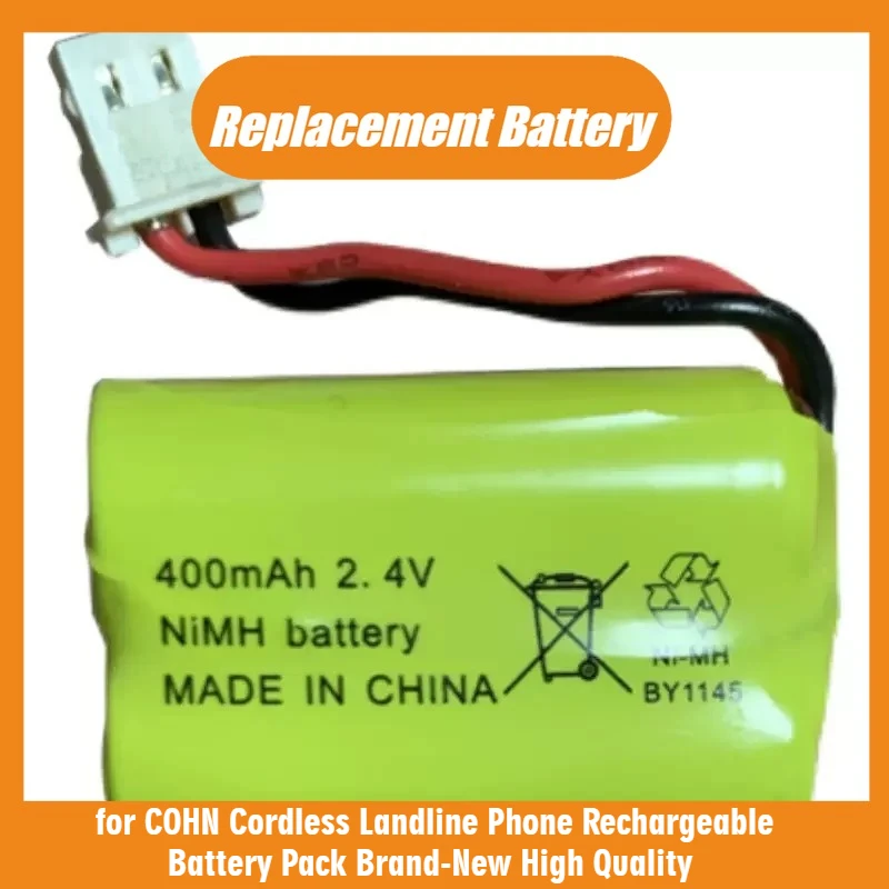 

2.4V 400mAh NiMH Battery for COHN Cordless Landline Phone Rechargeable Battery Pack Brand-New High Quality