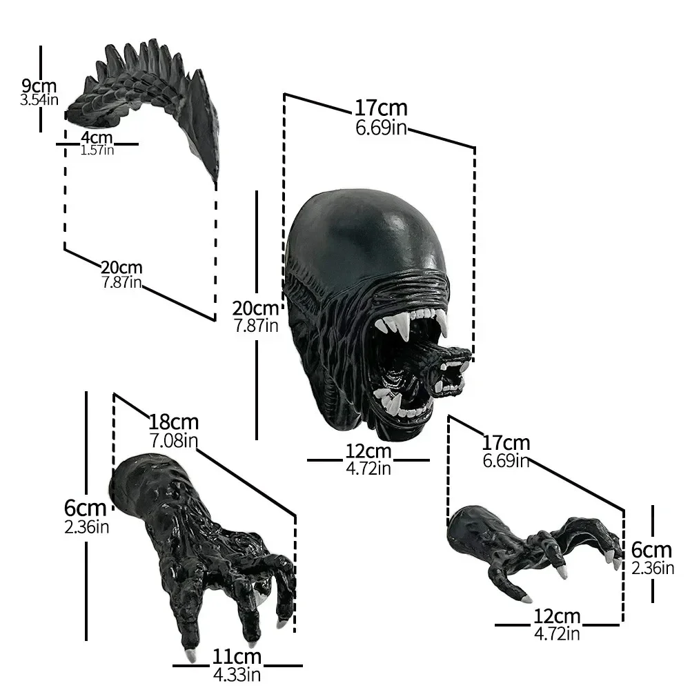 Alien Romulus Figure Xenomorph Wall Art Sculpture Statue Horror Alien Predator Sci-Fi Monster Beasts Decoration Gifts Props