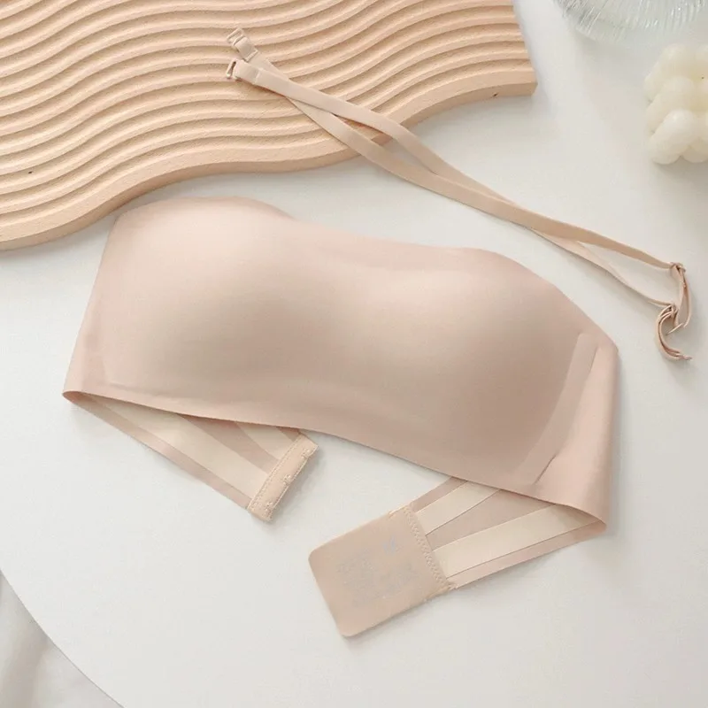 Epligg Sexy Seamless Tube Top Bra Women Underwear Thin Non Slip Push Up Bralette Wireless Female Lingerie Invisible Strapless