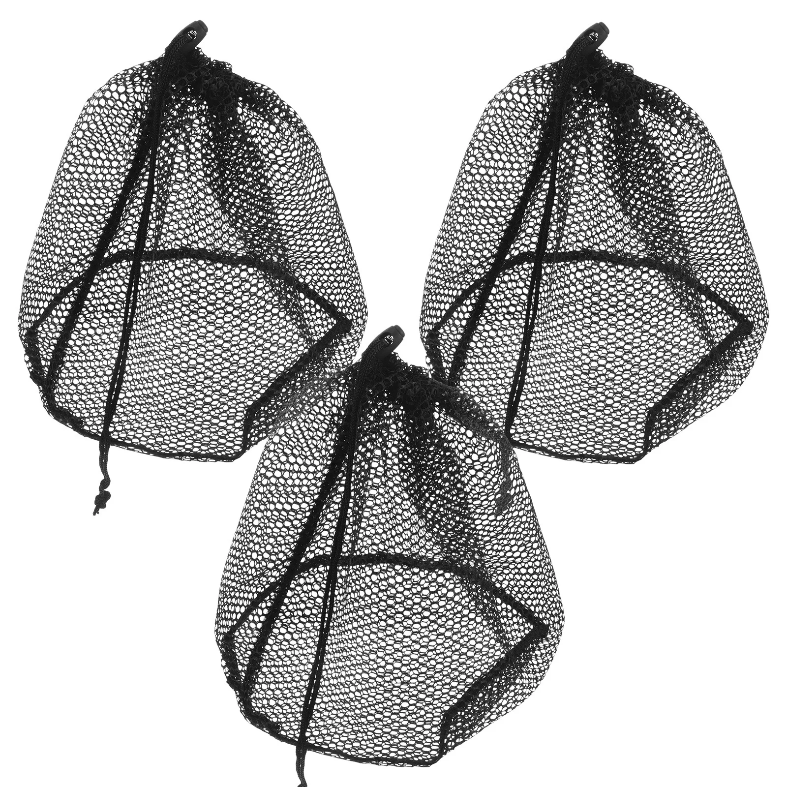 

3Pcs Black Drawstring Heavy Duty Mesh Laundry Bags for Clothes Bras Storage Organizers Travel Home Dorm Use Black Mesh Bag