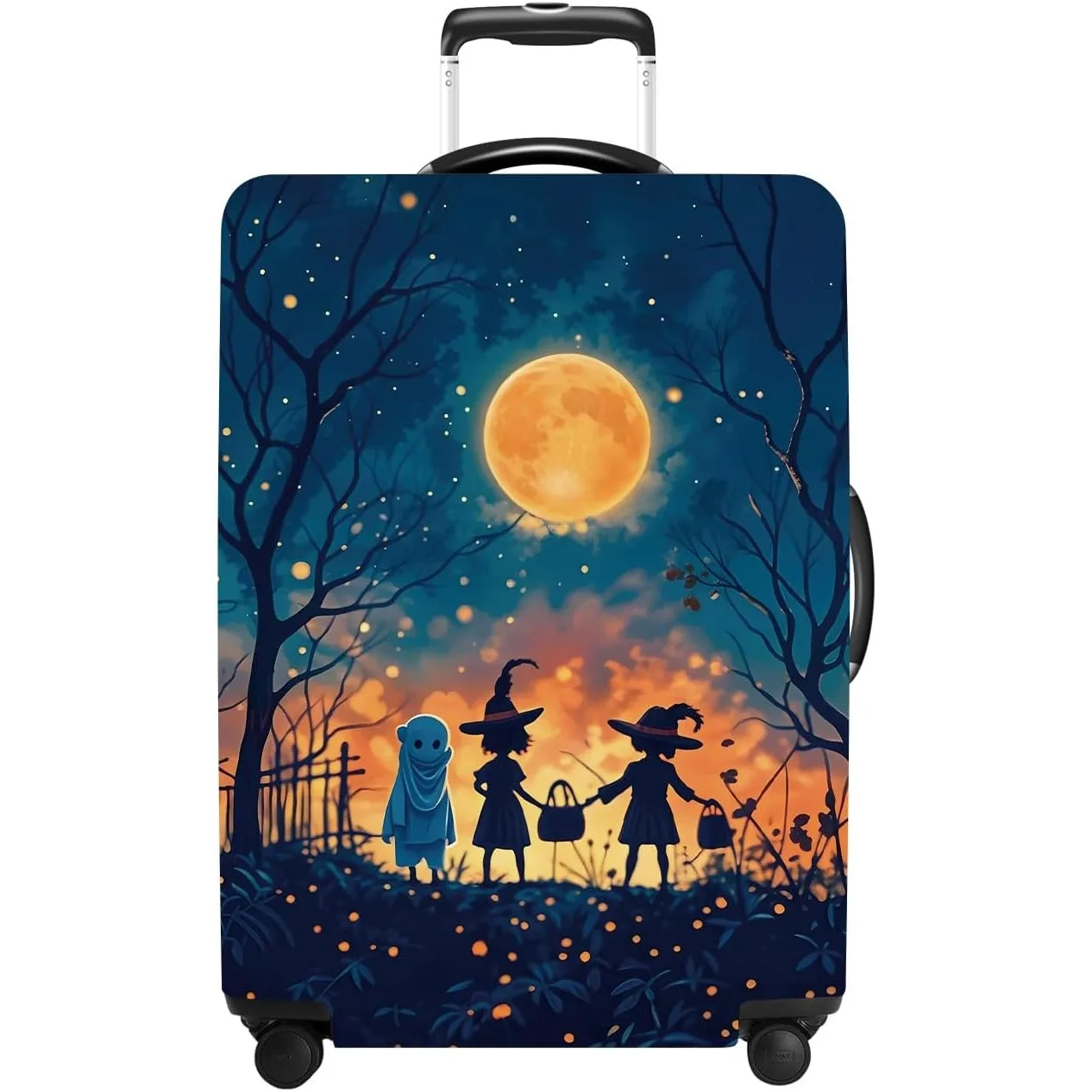 

Защитный чехол для дорожного чемодана на Хэллоуин, День Благодарения, эластичный защитный моющийся чехол для багажа со скрытой молнией
