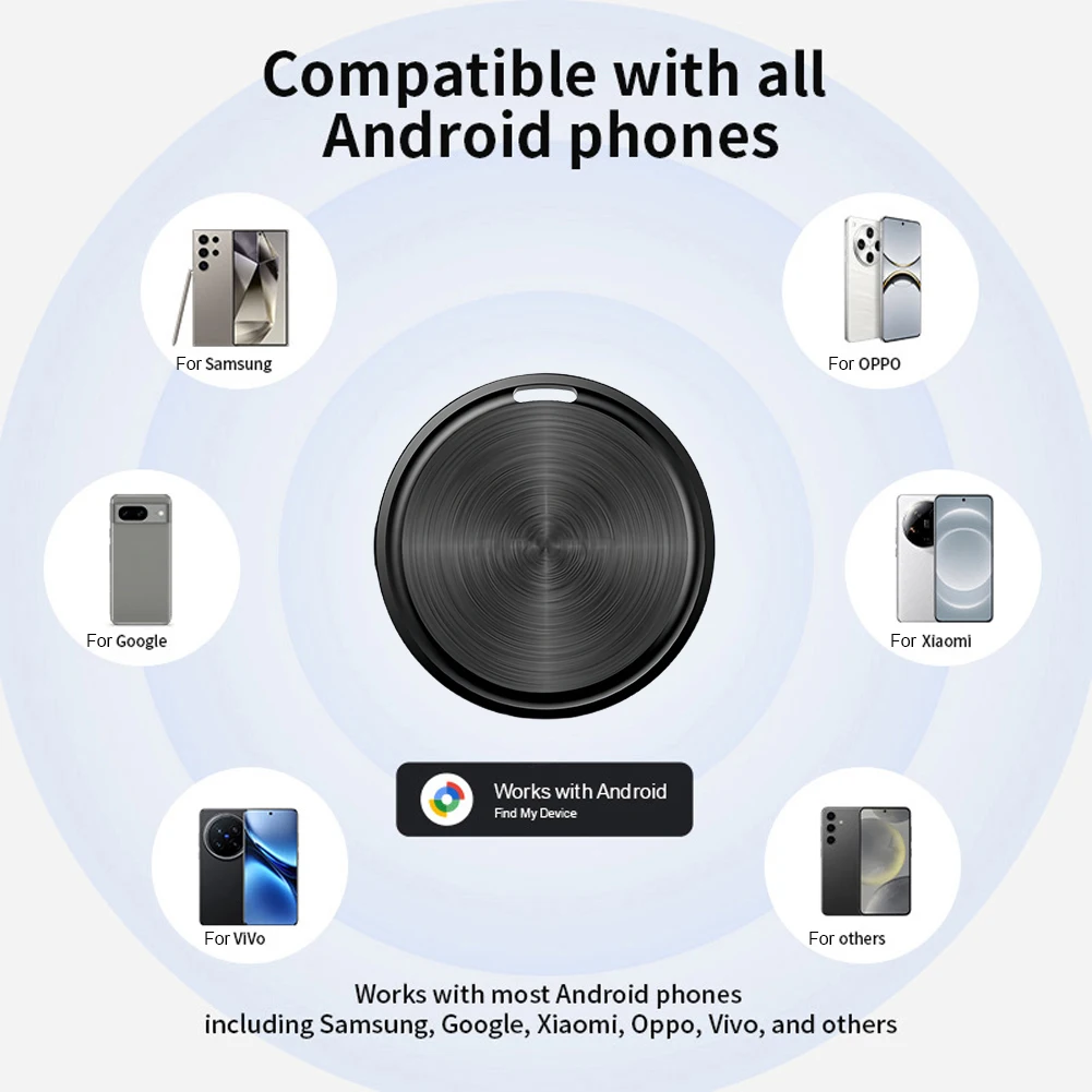 Bluetooth GPS-трекер для Android Smart Tag работает с Google Find My App Key Finder Анти-потерянный локатор предметов для автомобиля Детская сумка для домашних животных