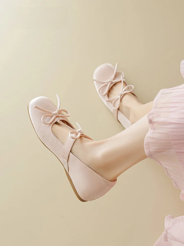 Agsdon Ballet Mary Jane  Single Shoes Women's 2026 New Summer High Insole Versatile Shallow Mouth Dance Shoes Beautiful