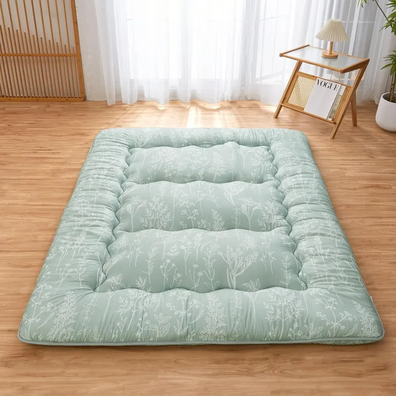 

Japanese Futon Floor Mattress Foldable Tatami Mattress, Roll Up Sleeping Mat with Washable Cover for Adults,Child,