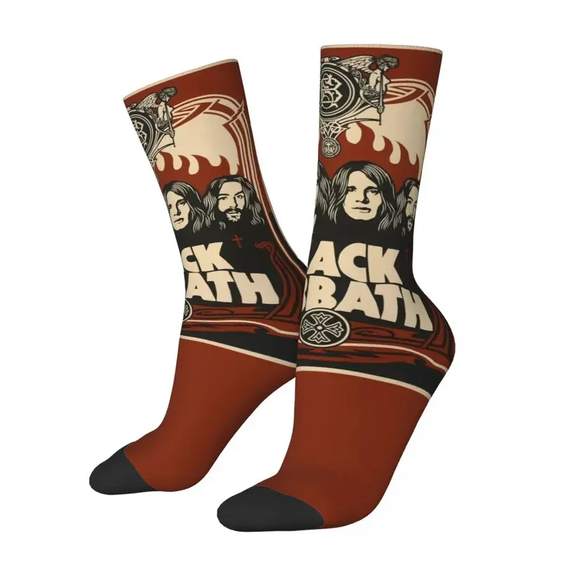 

Y2K Crazy Design Women Men Vintage Black Sabbaths Band Poster Theme Heavy Metal Skateboard Socks Super Soft Birthday Present