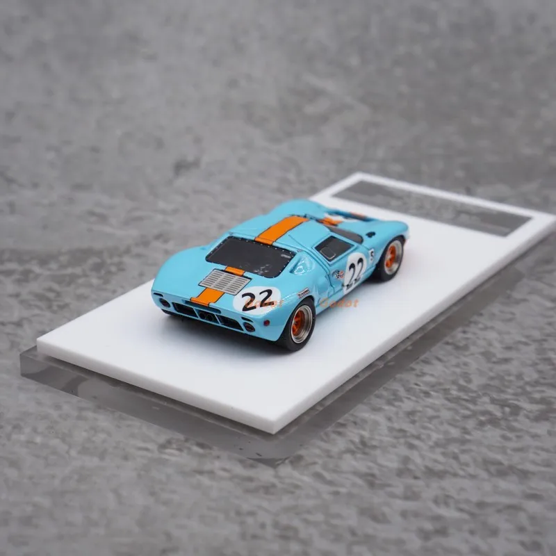 جديد في المخزون My64 1:64 Ford Gt40 Mki # 22 زيت الخليج الراتنج سيارة مصغرة دييكاست فورد السوبر الحلي ألعاب مخصصة هدية للأطفال