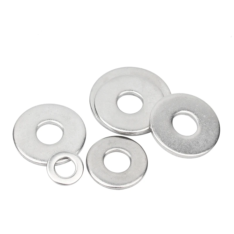 M3 M4 M5 M6 M8 M10 M12 A2-70 304 Stainless Steel Flat Washer Plain Gasket Thickness 1.5/2mm