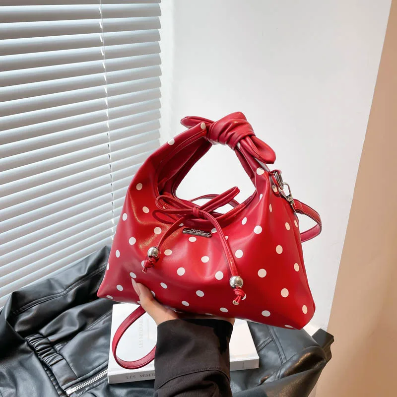 

2025 Korean Instagram Dot Handbag, Crossbody Cross Border New Cross Border Fashion Dumpling Bag Dot Pattern Trendy