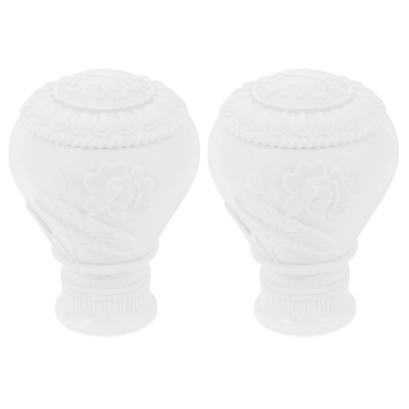 

2Pcs Curtain Rod Finials Decorative Replacement End Caps for Curtain Rods Window Drapery Rod Ends Plastic Finials Accessories