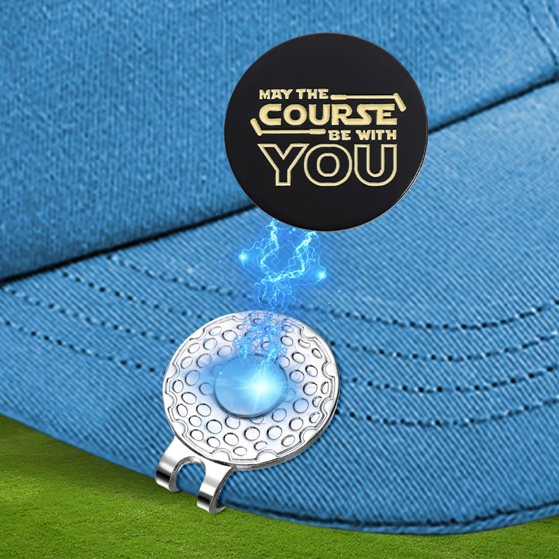 May The Course Be with You Golf Hat Clip Enamel Magnetic Ball Marker Baseball Cap Clips Jewelry Golf Training Aids Accessories