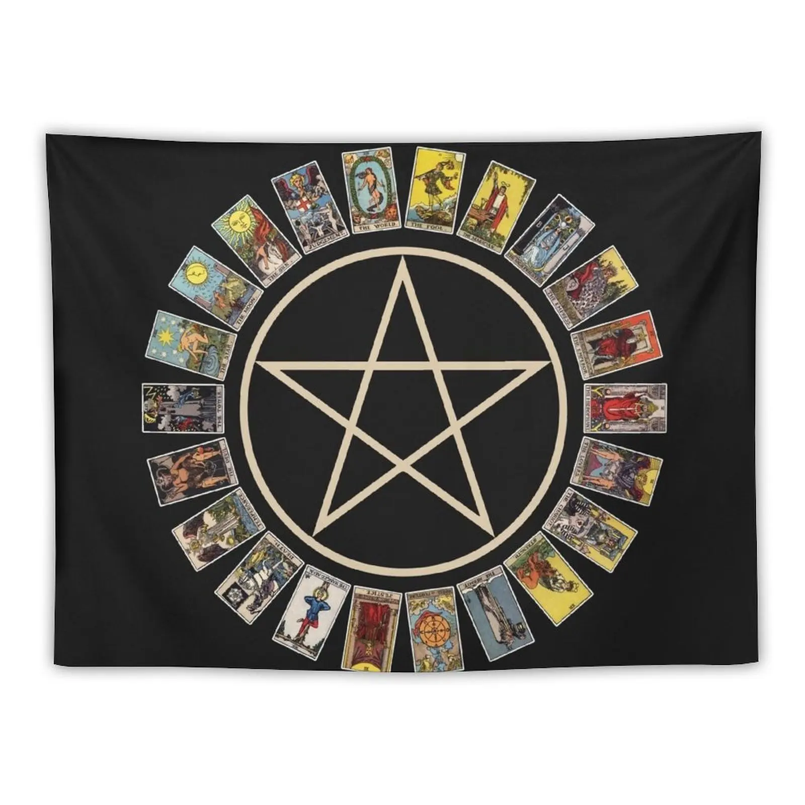 

New Pentacle and The Major Arcana of Tarot Tapestry Room Decor Aesthetic Decor For Room Decoration Bedroom Home Decoration