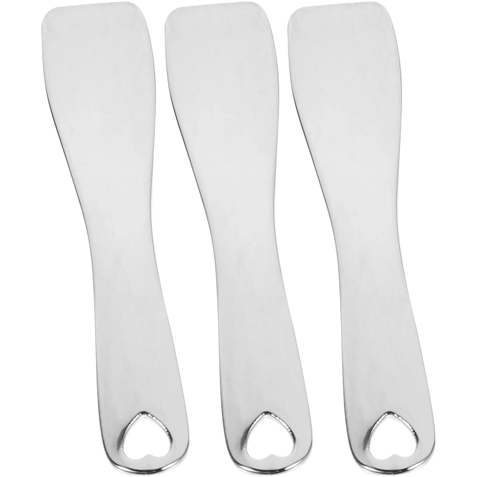 

3 Pcs Makeup Spoon Beauty Silver Applicator Facial Cream Tool Face Spatula Eye Treatment Massage Tools Spoons