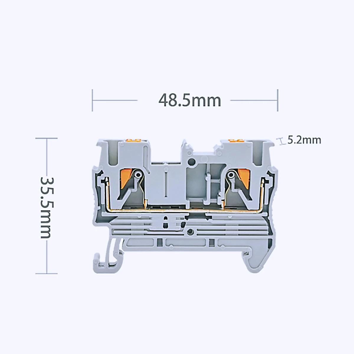 1/5/10PCS Din Rail Terminal Block PT-2.5 Push In Terminal Connector Spring Screwless Electrical Wire Conductor Terminal Block