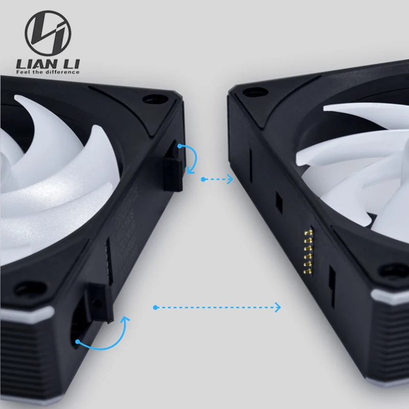 Lian Li nueva llegada serie inalámbrica, Uni Fan CL120 para caja de computadora de panel lateral de vidrio templado, paquete individual