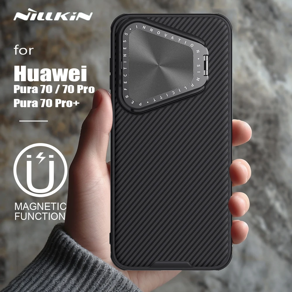 

for Huawei Pura 70 / 70 Pro / 70 Pro Plus Case Nillkin CamShield Prop Magnetic with Stand Camera Cases Lens Protection Cover