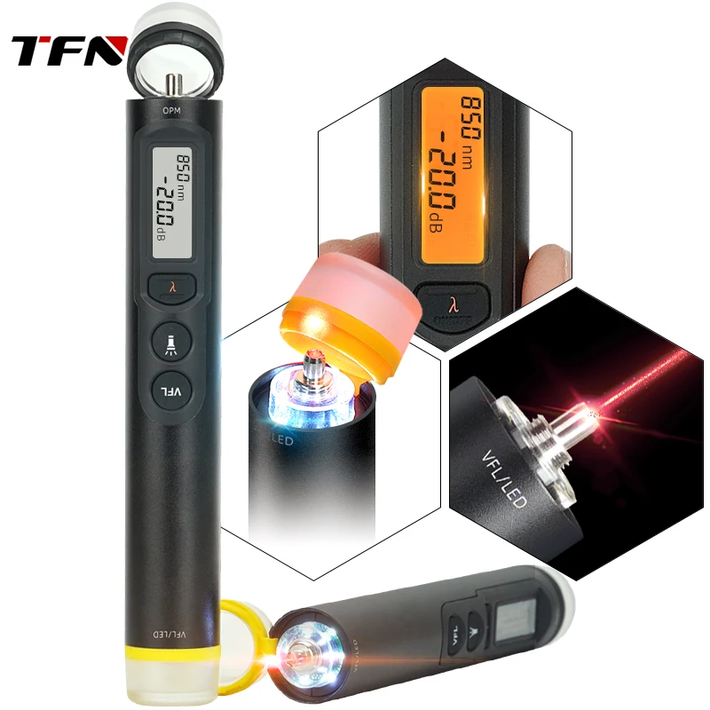 TFN V10T 10KM OPM Fiber Optical Power Meter Visual Fault Locator VFL Optic Fiber Tester