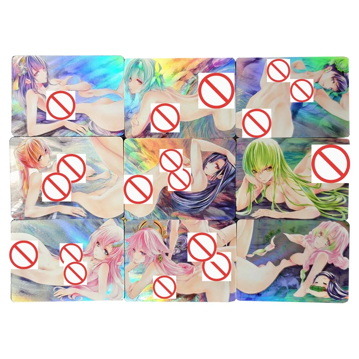 

9 шт./компл. Diy Goddess Story Kanroji Mitsuri Cc Коллекционная карта Преломление цвета Flash Spa Yae Miko Аниме-карта Подарочные игрушки