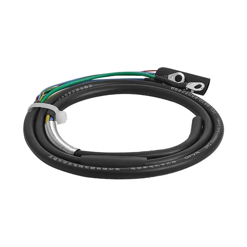 2mm2/2.5mm2 كابل محرك النحاس النقي للدراجات الكهربائية فرش موتور تيار مباشر قاعة + المرحلة سلك قاعة الاستشعار سلك أجزاء كابل المحرك