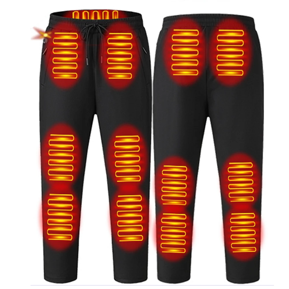 2024 Winter Thermal Hiking Pants USB Electric Heated Pants Ski Wear Heater Sport Warm 12 Heating Zone Waterproof Heated Trousers