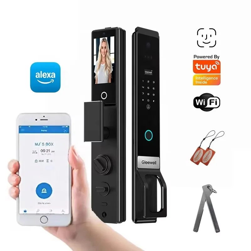 

Alexa Smart Locks Palm Recognition Face Fingerprint Access Control Biometric Smart Door Lock