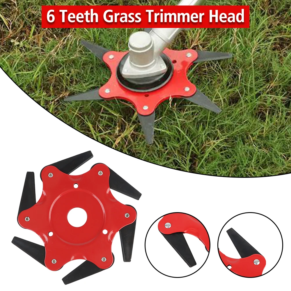 Manganese Steel Cutter Blade 6 Blades Lawn Weeding Garden Power Tools Mower blades 6 Teeth Grass Trimmer Head