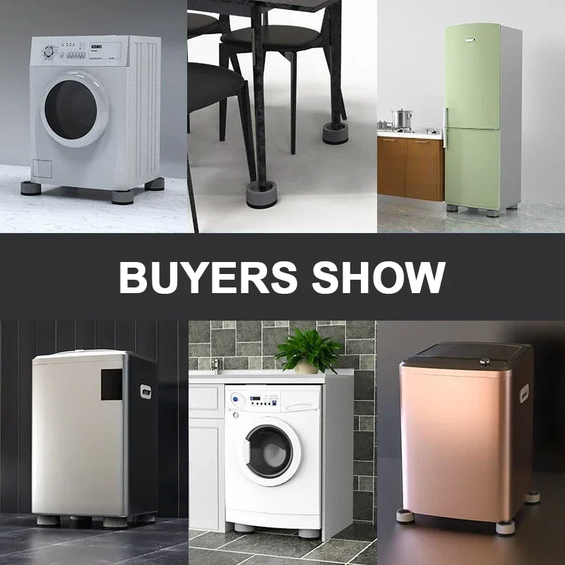 2/4/6PCS Universal Anti Vibration Feet Pads Washing Machine Non-Slip Pad Furniture Legs Slip Stop Silent Skid Raiser Fixed Mat