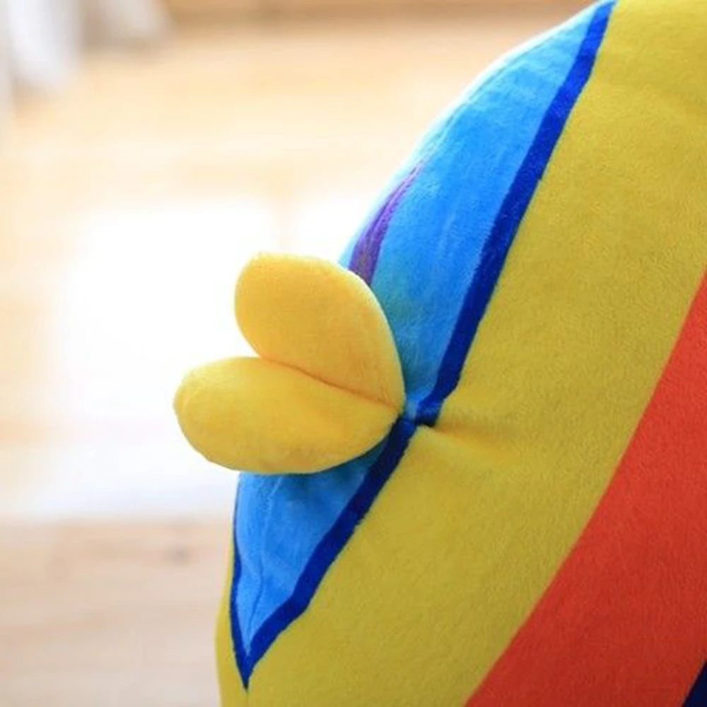 Almohada de peluche de pez Tropical de 40CM, juguete de Animal marino, cojín con patrón de rayas, muñeca, silla, sofá, coche, juguete, regalo de Navidad