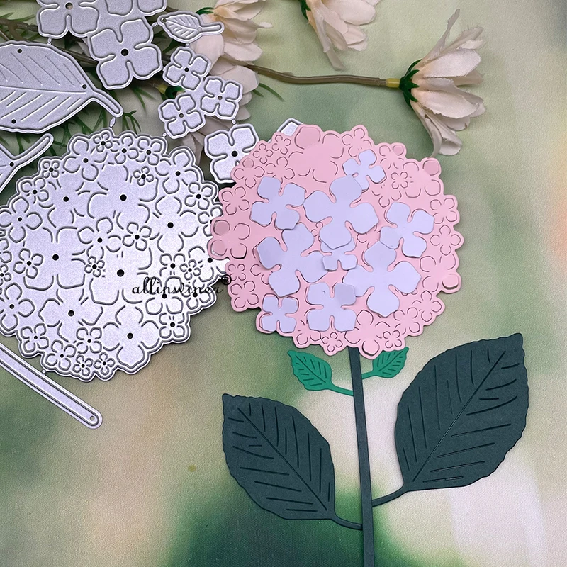New Hydrangea decoration DIY Craft Metal Cutting Die Scrapbook Embossed Paper Card Album Craft Template Stencil Dies