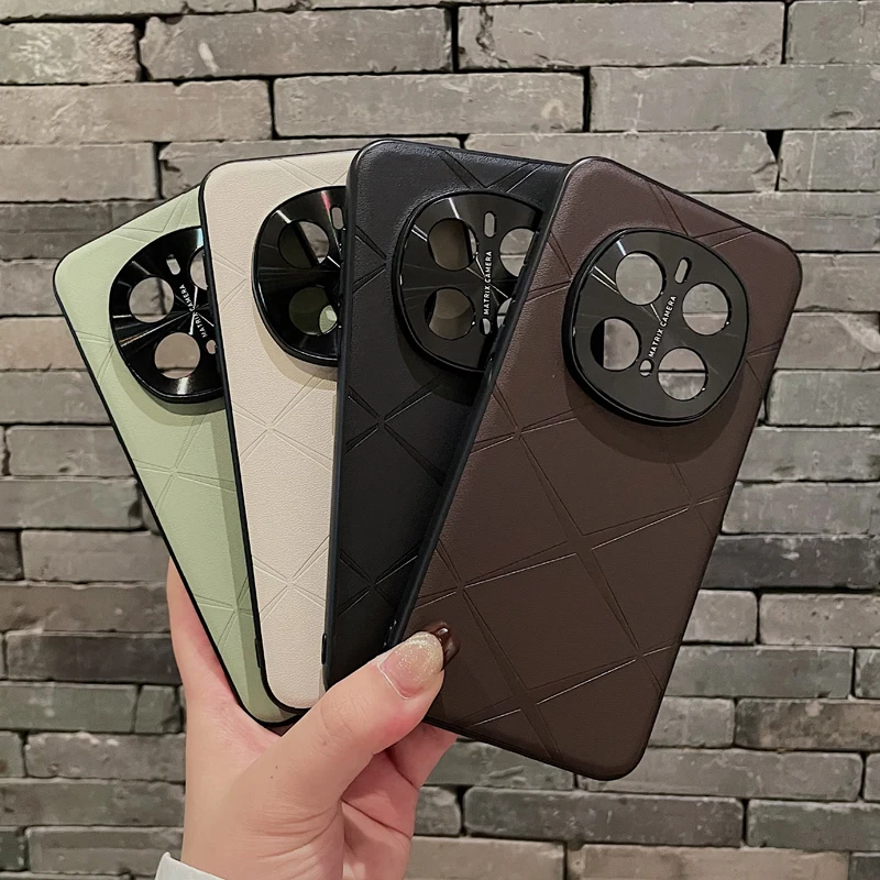 

For Honor Magic 7 Pro ,7 Case Luxuxry Plain PU Leather Slim Camera Protection Cover for Magic7