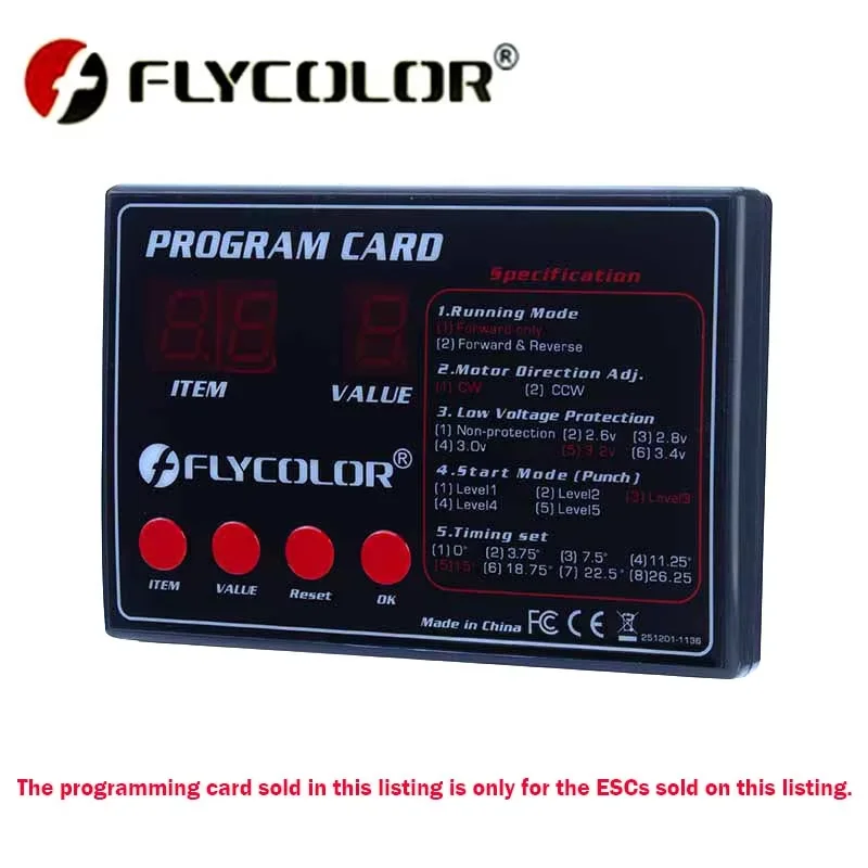 Originele Flycolor 50A 70A 90A 120A 150A Borstelloze ESC Speed Controller Progaming Kaart 2-6S Lipo BEC 5.5 V/5A voor RC Boot - afbeelding 1