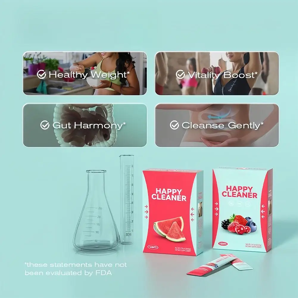 منظف سعيد 14 يومًا 59.92 جرام مسحوق بروبيوتيك بنكهة الفاكهة الطبيعية فعال مضاد للشيخوخة للبالغين وليس للنساء الحوامل #5