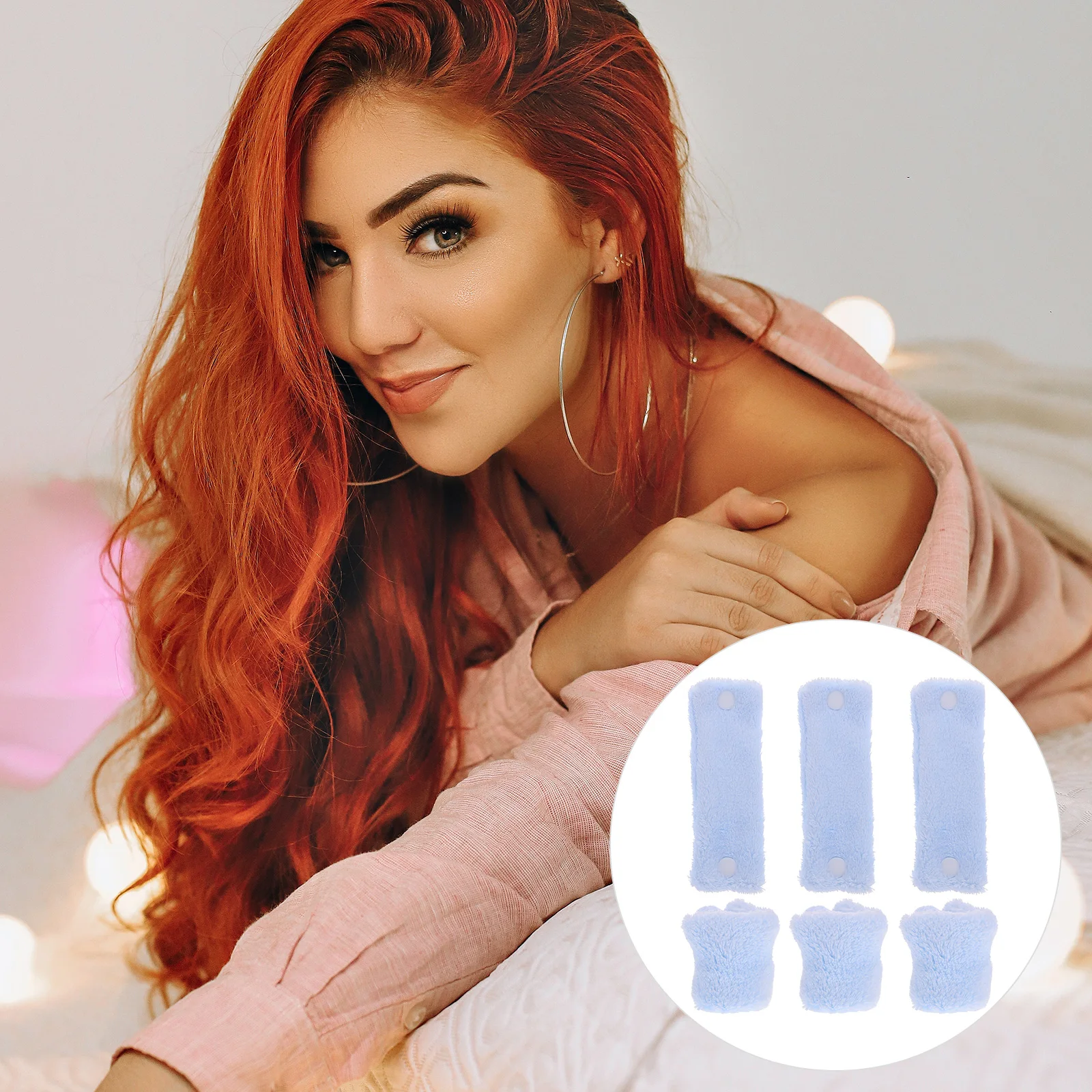 

6pcs Coral Fleece Hair Curlers No Heat For Long Hair Styling Tool Soft Flexible