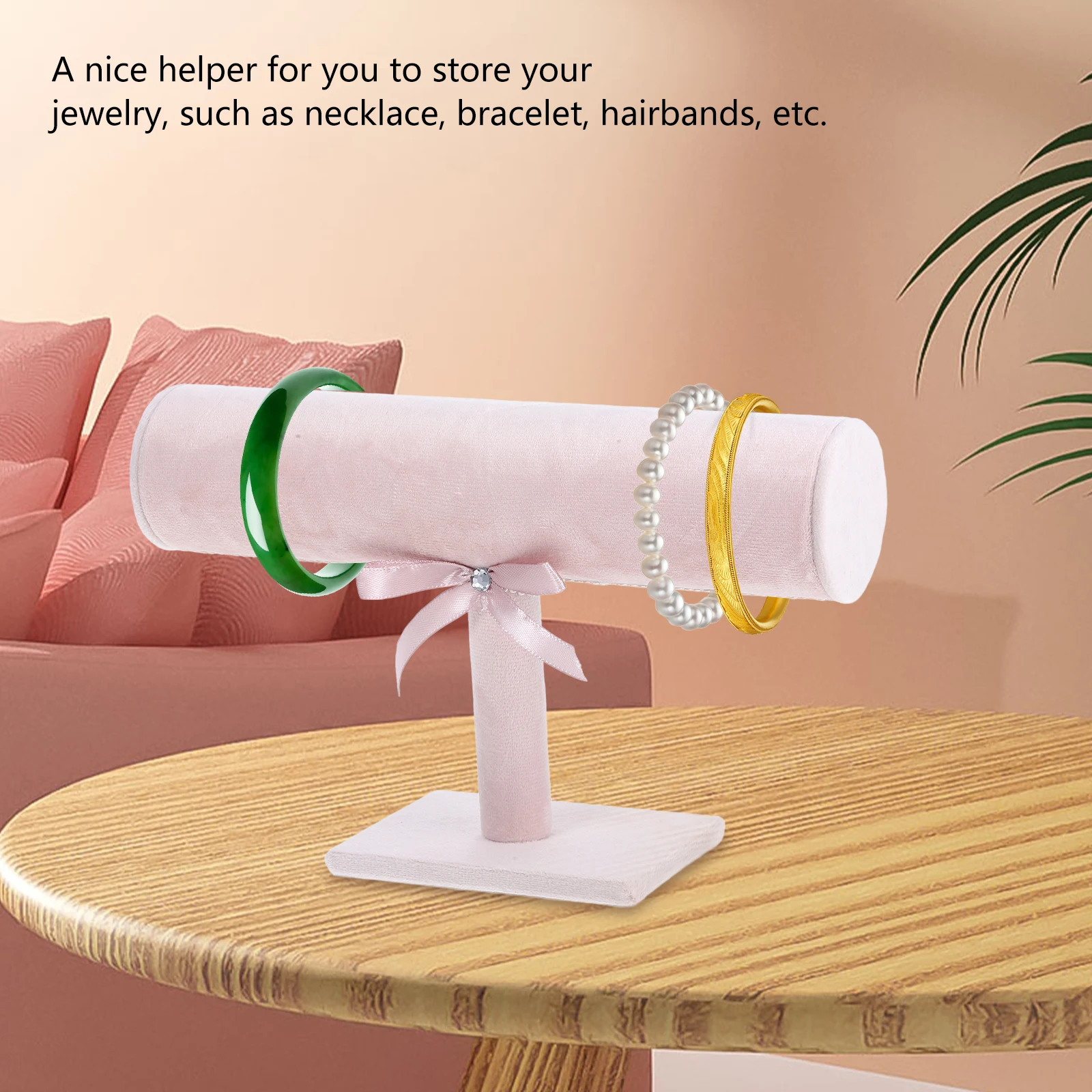 سوار عرض المجوهرات تخزين الرف هيرباند ganizer عرض موقف أداة حامل النسيج خفيف الوزن للملحقات