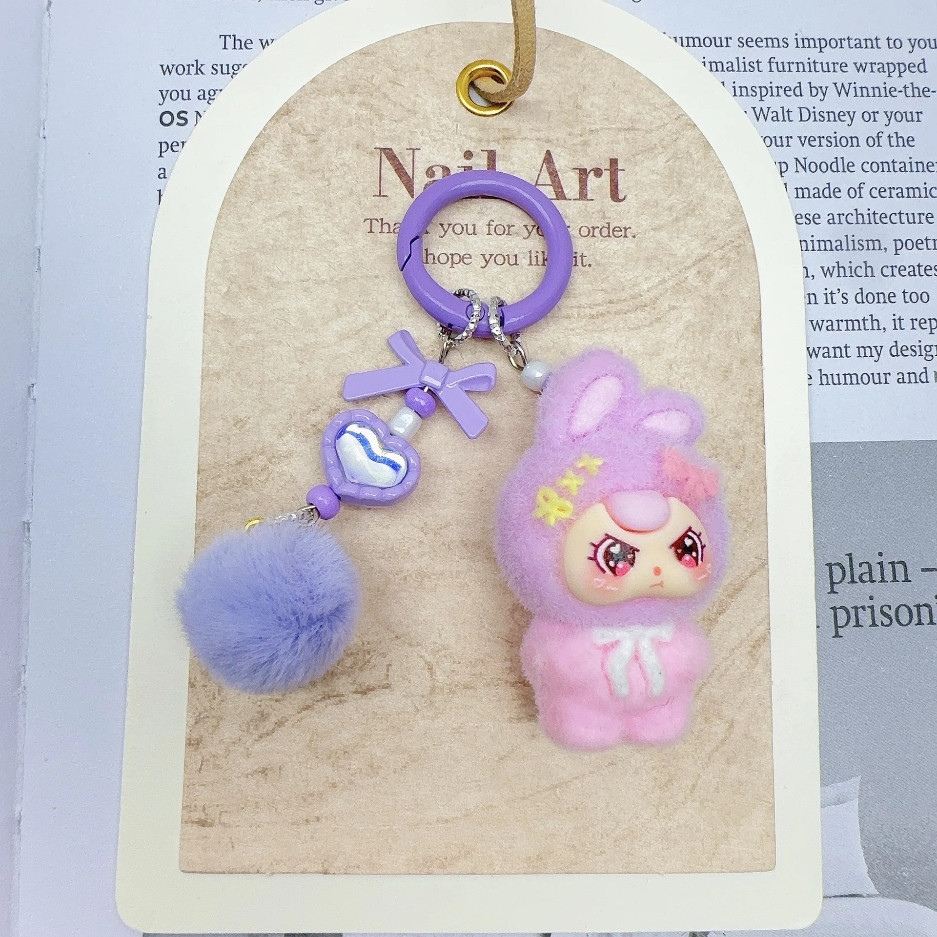 قطعة واحدة من ملحقات سلسلة المفاتيح على شكل تمثال لطيف، لعبة صغيرة لطيفة، ملحقات سلسلة المفاتيح العصرية #5