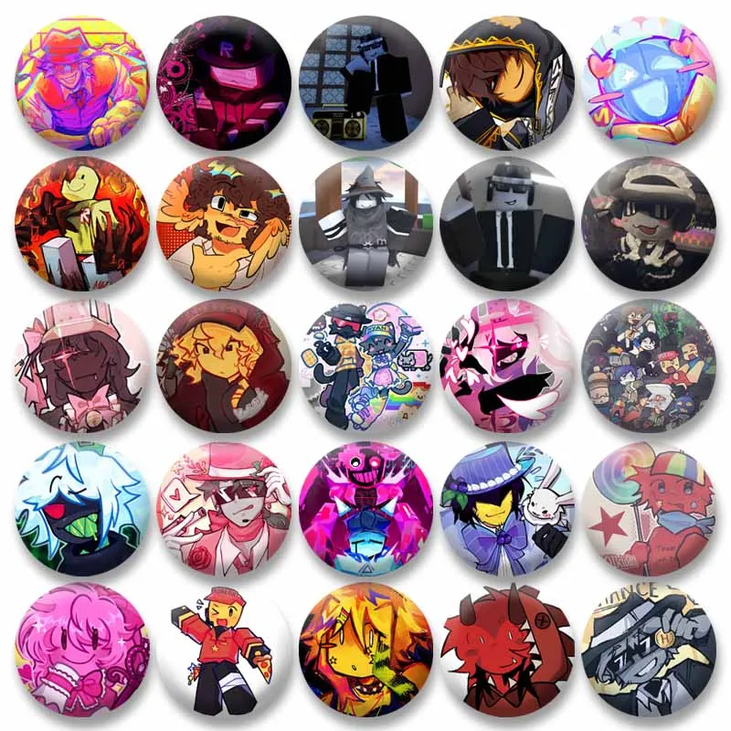 

58mm Funny Forsaken Mafioso Round Brooch Clothes Bag Cute Hat Jewelry Accessories Collar Decor Badge Cartoon Enamel Pins Gifts