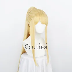 Winry Rockbell Wig From Anime FULLMETAL ALCHEMIST Golden Long Synthetic Hair Chip Ponytail Cosplay Costume Wigs