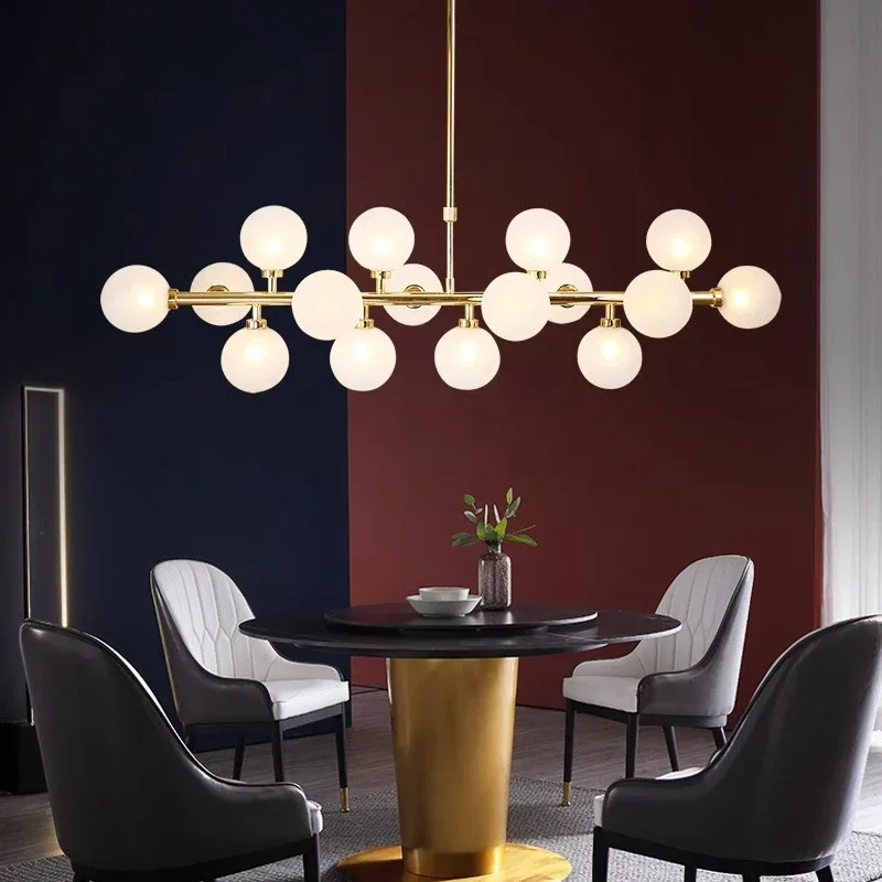 

Nordic Glass Ball LED Pendant Lights for Living Dining Room Kitchen Food Tables Bedroom Chandelier Home Decorlusters Luminaires