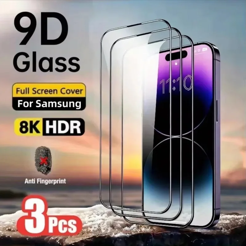 Tempered Glass Screen Protector For Samsung A57 A56 5g A16 A17 A37 A07 A26 A55 A54 A36 A35 A73 S22 S23 S25 S24 Ultra S21 S20 FE