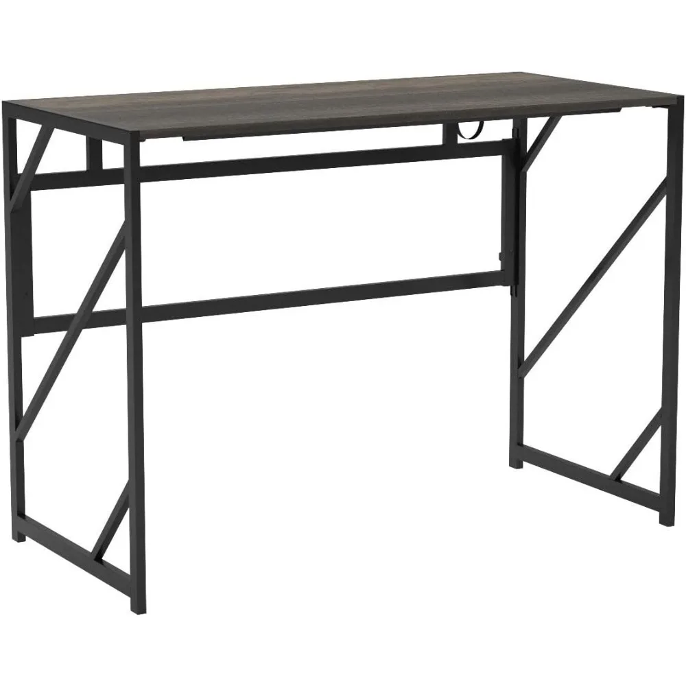 Folding Desk Writing Computer Desk for Home Office, No-Assembly Study Office Desk Foldable Table for Small Spaces