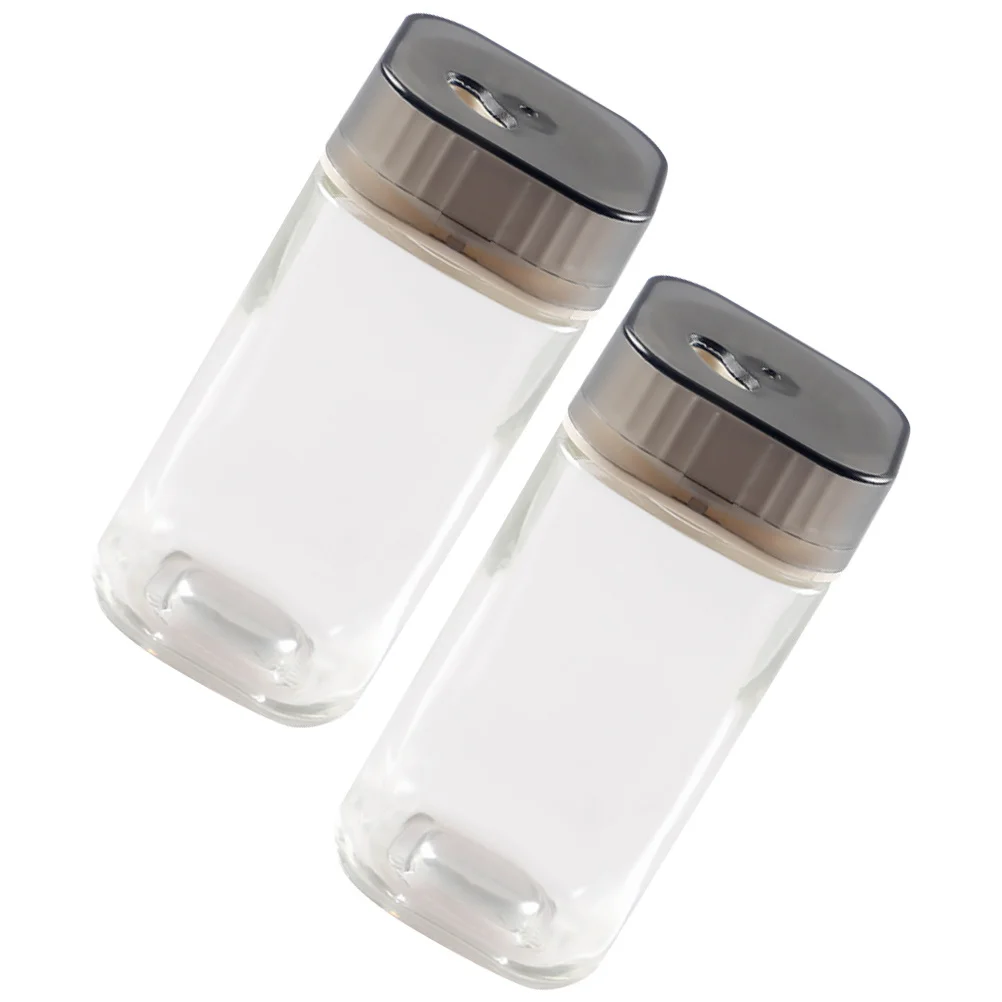 

2Pcs Compact Spice Jar Seasoning Bottles Portable Salt Pepper Shakers for Barbecue Kitchen Storage Spice Jar Seasoning Bottle