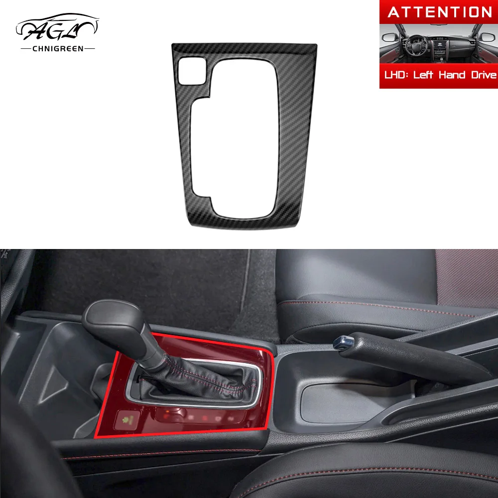 ABS Carbon Fiber Color Auto Gear Shift Panel Cover Side Decorative Trim for LHD Honda City 2020 2021 2022 2023 2024