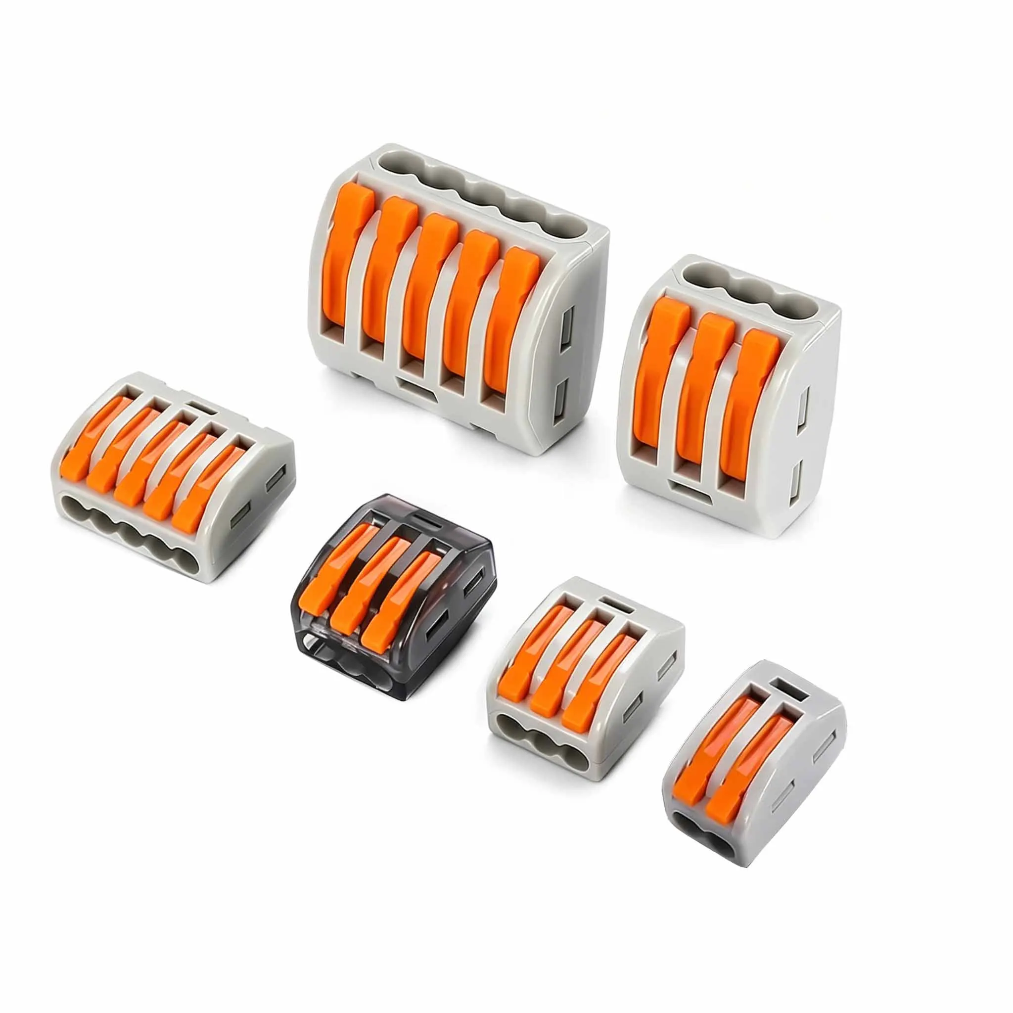 Universal Mini Cage Spring Wire Connector Electric Strip Compact Quick Wiring Conductors Push-in Terminal for Home Improvement