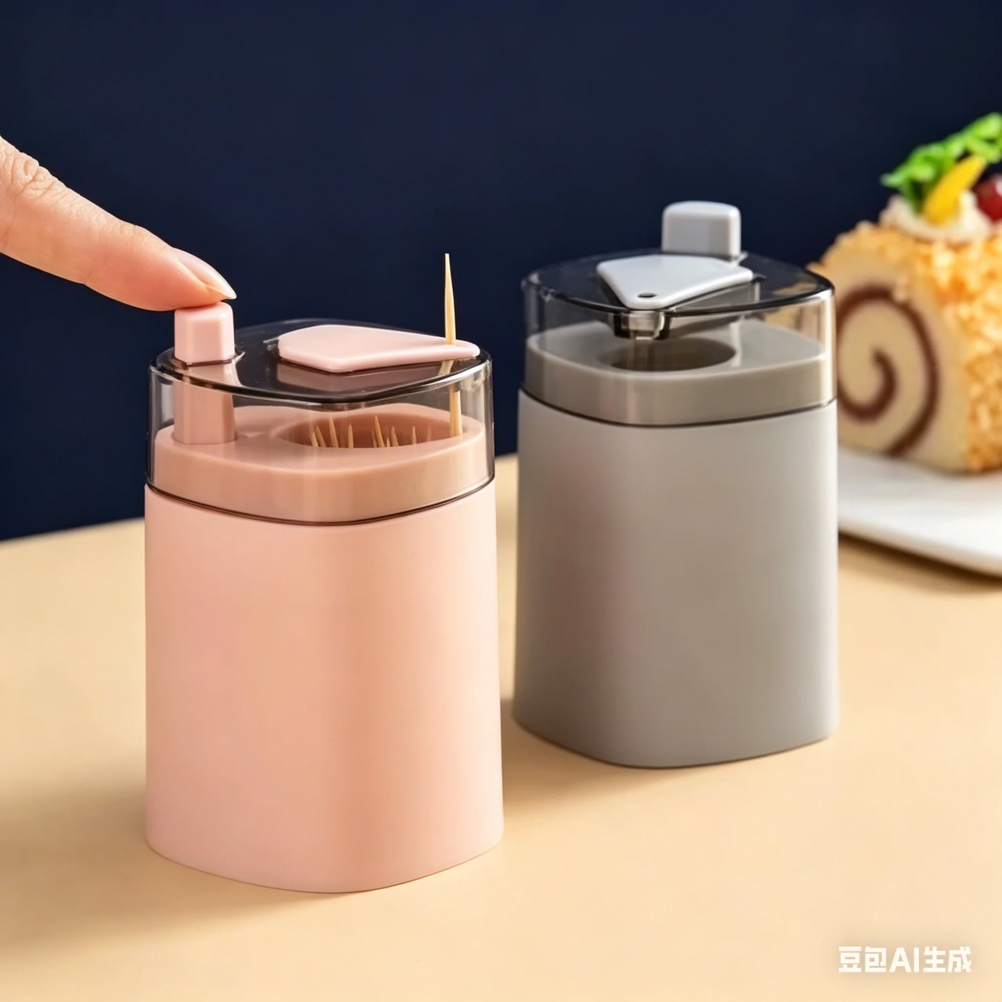 

Automatic Pop-Up Toothpick Dispenser, Modern Nordic Style, Portable Press-Type