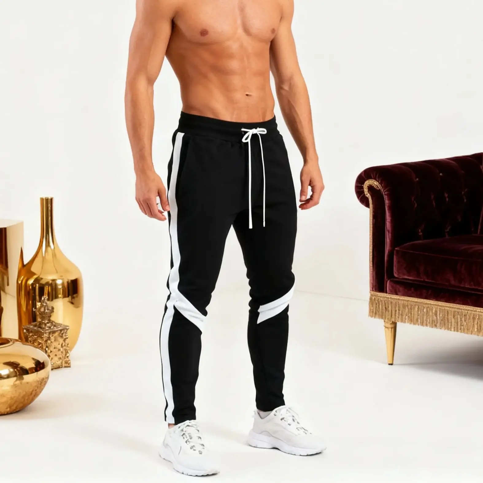 Pantaloni da corsa da uomo pantaloni larghi neutri traspiranti pantaloni larghi da esterno design alla moda pantaloni da jogging 2026 nuovi pantaloni della tuta