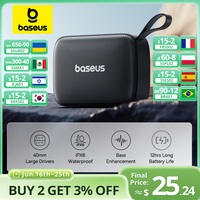 Baseus AeQur 30 Mini Portable Wireless Speaker Bass Drivers IPX6 Waterproof 12hrs Battery Life Bluetooth 5.3 Camping Soundbox