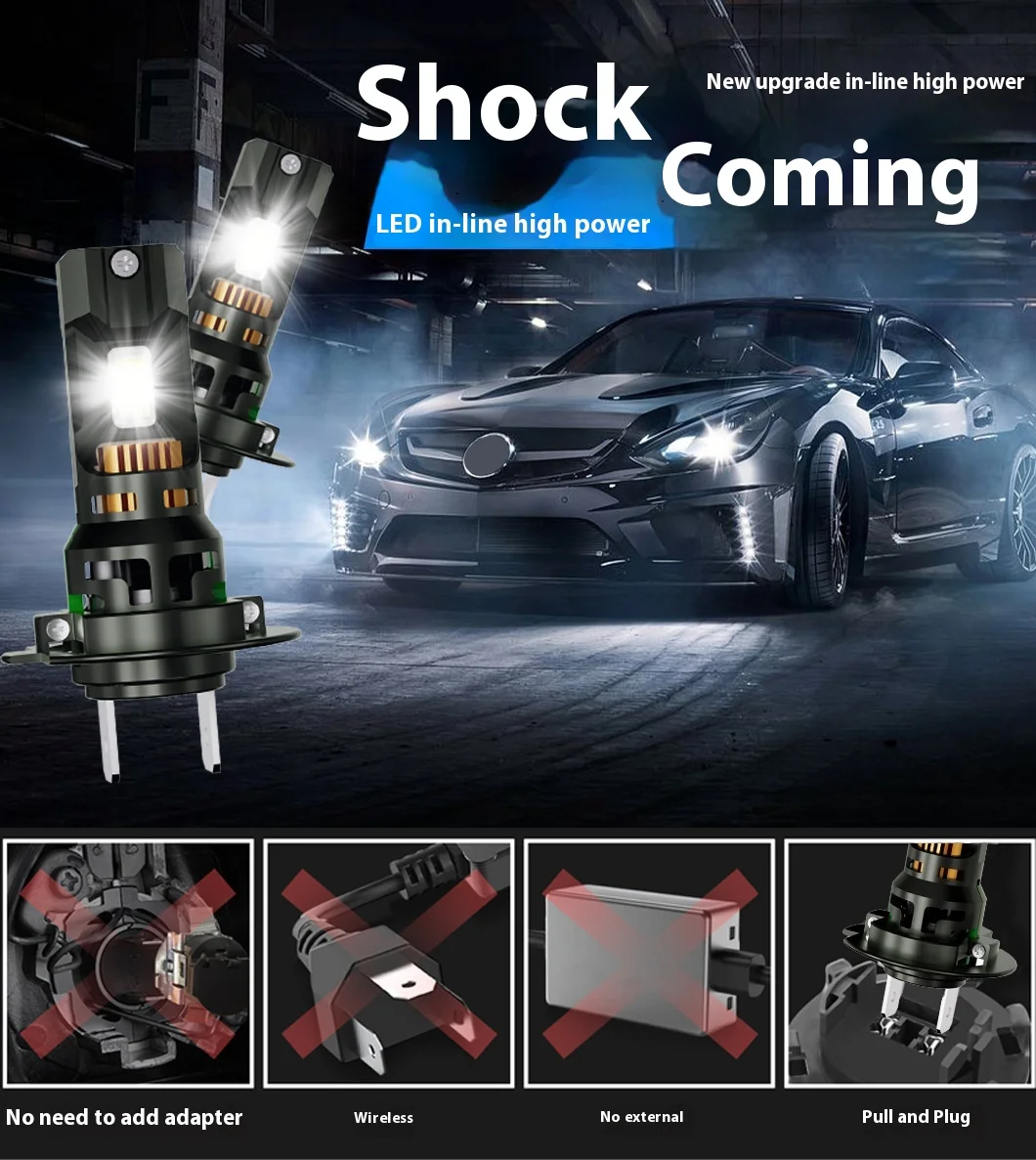 ZTZPIE Top 6500K 300W 30000LM H7 H11 H4 6005Hb3 9006 Hb4 1:1 Led Headlight Bulb Car Fog Light 12V Canbus  Auto Headlamp image 2