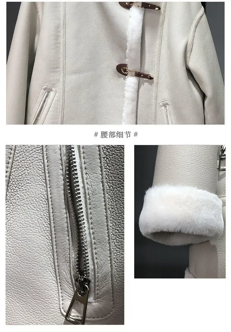 Warm Winter Jacket Women Clothing Faux Fur Coats and Jackets Fashion Loose Faux Leather Jacket Motorcycle Coat Abrigos Mujer Zm