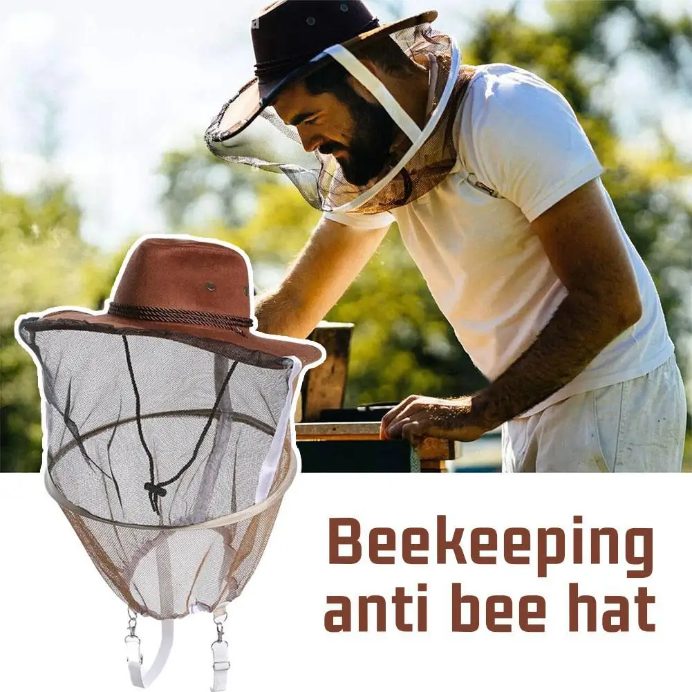 

Beekeeping Bee-proof Hat With Buckle Denim Bee Tools Bee-proof Hat Breathable Thickened Surface Net Beekeeping Tools