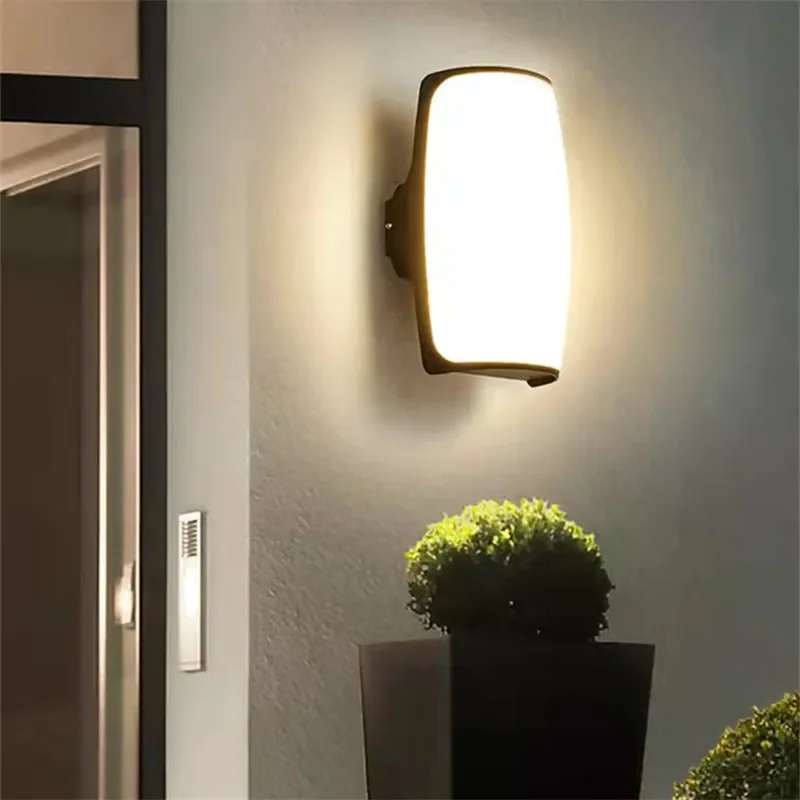 SEAN nowoczesna lampa ścienna w stylu vintage proste kreatywne kinkiety zewnętrzne LED zewnętrzne wodoodporne IP65 do willi ogród balkon korytarz