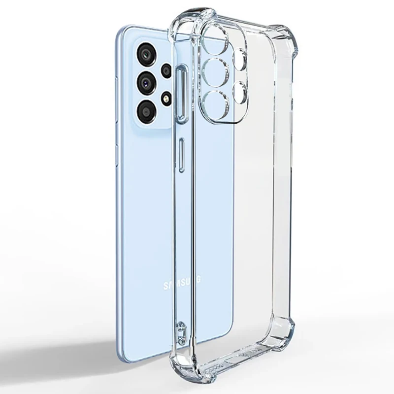 

Shockproof Transparent Silicone Case For Samsung A55 A52 A15 A53 A32 A54 A13 A14 A23 A35 A73 A51 A71 A34 A33 A25 A32 A50 Cover